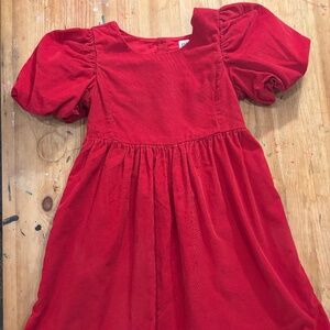 GAP Kids Red Corduroy Puff-Sleeve Dress – Size M (8)